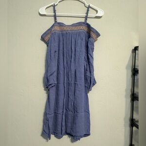 S. Oliver Embroidered Cold Shoulder Tunic Dress (Size 6)